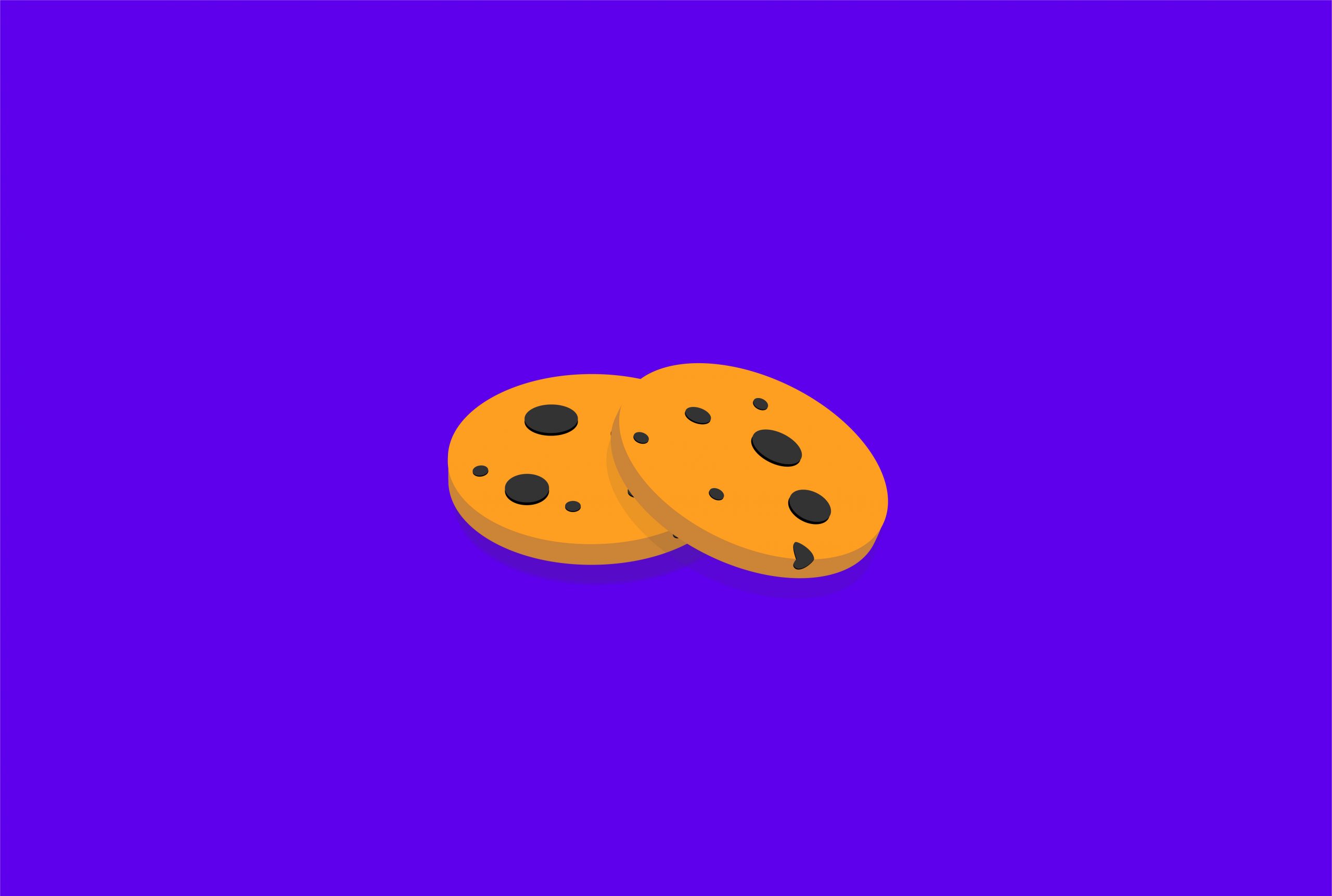 Cookies on blue background